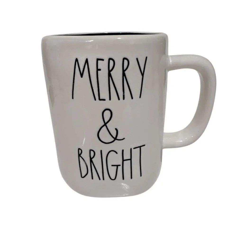 RAE DUNN By Magenta (MERRY & BRIGHT Mug Double-Sided NWOT